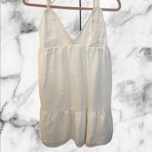 CREAM BATHING SUIT COVERUP